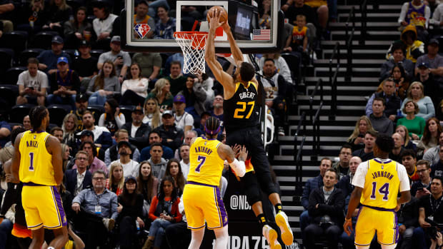 trevor ariza carmelo anthony stanley johnson rudy gobert utah jazz
